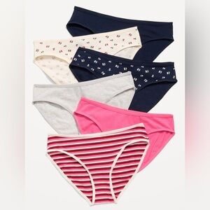 🆕 Old Navy Girl's Kids Bikini Underwear 6-Pack Cherrie Medium Wash Youth Large